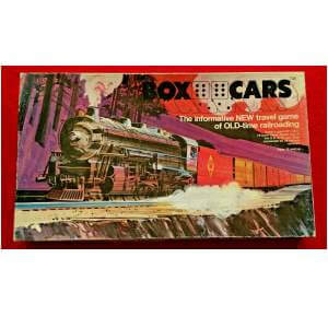 Boxcars board game box cover 1974