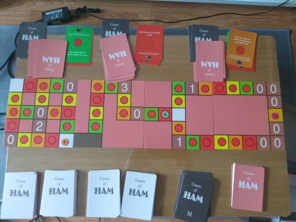 Game of Ham board game set up