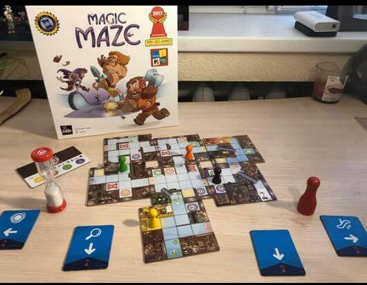 Magic Maze board game set up