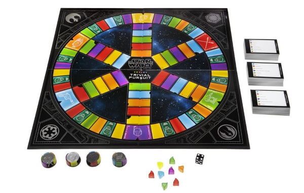 Star Wars Trivial Pursuit Board Game set up