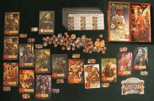 Mascarade Game components on table