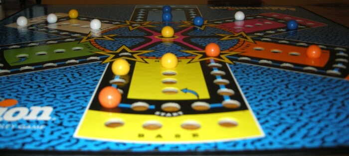 Aggravation close up of game
