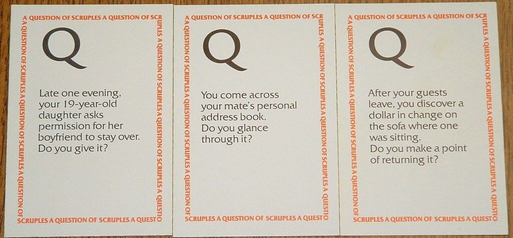a question of scruples card examples
