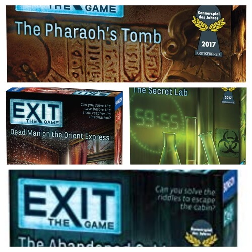 Exit The Game series collage of four games