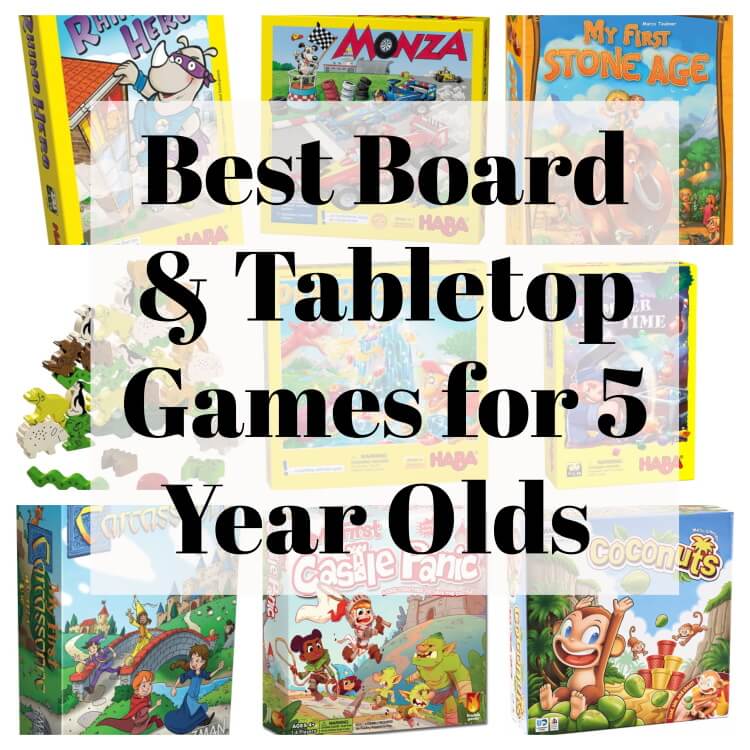 collection of board games for children ages 5 and up collage