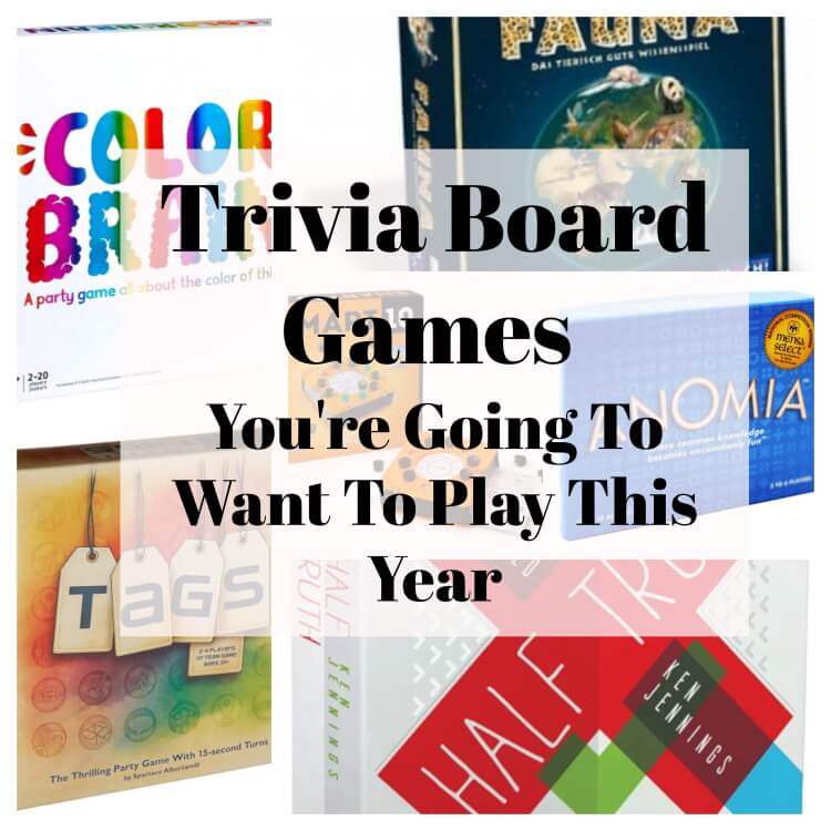 collage of the best trivia board games collection with text